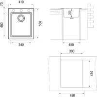 Кухонная мойка Longran Cube CUG 410.500 (onyx/10)