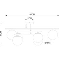 Люстра средней высоты Arte Lamp Alcor A2224PL-6BK