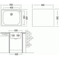 Кухонная мойка Ukinox CLM500.400 ---T5C 1C- (с сифоном)