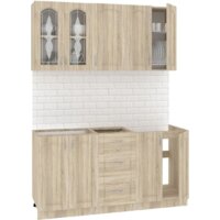 Готовая кухня Кортекс-мебель Корнелия Ретро 1.8м без столешницы (дуб сонома)