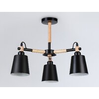 Люстра средней высоты Ambrella light TR82206/3 BK/LWD