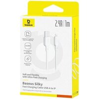 Кабель Baseus Silky Series Fast Charging Cable USB Type-A - Lightning (1 м, белый)