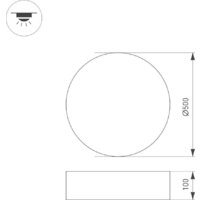 Светильник Arlight SP-TOR-PILL-PRISM-R500-35W Warm3000 (BK, 100 deg, 230V) 022999(3)