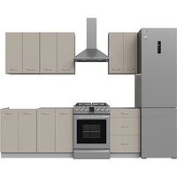Готовая кухня Кортекс-мебель Корнелия Лира 1.7 без столешницы (капучино)