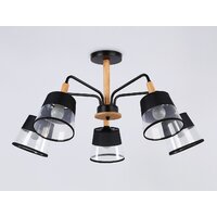 Люстра средней высоты Ambrella light TR4741/5 BK/LW