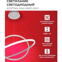 Подвесная люстра In Home Estetika Ring-95RC-2WH 4690612062495