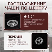 Кухонная мойка Saniteco Silva (оникс)