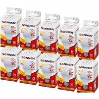 Светодиодная лампочка Sonnen Е27 10 Вт 2700К A60-10W-2700-E27 (10 шт, теплый белый)
