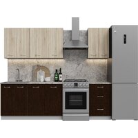 Готовая кухня Кортекс-мебель Корнелия Лира 1.9 (дуб сонома/венге/марсель)