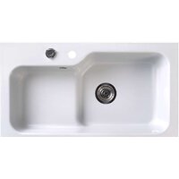 Кухонная мойка Belux SG-REC-HALF-8045 (белый кварц)