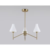 Подвесная люстра Ambrella light LH57131/3 BS/FR (латунь/белый матовый)