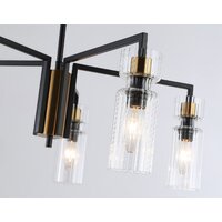 Подвесная люстра Ambrella light LH56113/5 BK/BS/CL (черный/латунь/прозрачный)
