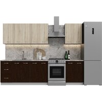 Готовая кухня Кортекс-мебель Корнелия Лира 2.2 (дуб сонома/венге/марсель)