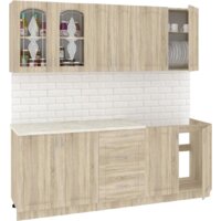 Готовая кухня Кортекс-мебель Корнелия Ретро 2.1м (дуб сонома/мадрид)