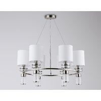 Подвесная люстра Ambrella light LH71291/6 SN/WH (никель/белый)