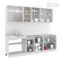 Готовая кухня Кортекс-мебель Корнелия Лира-лайт 2.5м без столешницы (дуб сонома)