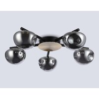 Припотолочная люстра Ambrella light LH12009/5 BK/GD/SM (черный/золото/дымчатый)