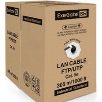 Кабель ExeGate FUTP4-C5e-CU-S24-OUT-PE-BK-305 FTP