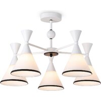 Припотолочная люстра Ambrella light Traditional TR3165/5 WH/BK (белый/черный)