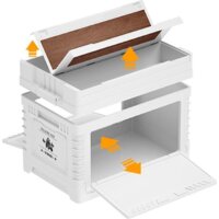 Органайзер для хранения Happy Home складной со столиком и модулем HH-013 70 л (белый)