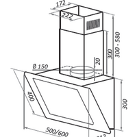 Кухонная вытяжка HOMSair Elf Push 60 Glass (белый)