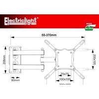 Кронштейн для телевизора Electric Light КБ-01-66-У (белый)