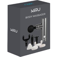 Перкуссионный массажер Miru BM-18 (8 насадок, серый)