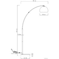 Торшер Moderli Arco V10992-F