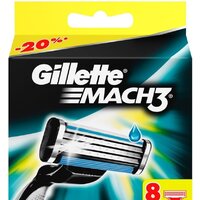 Сменные кассеты для бритья Gillette Mach3 (8 шт) 3014260243548