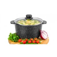 Кастрюля Elan Gallery Гармония вкуса 120285 (черный мрамор)