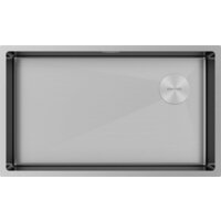 Кухонная мойка Paulmark NEXT-SKEW 74 Uni PM887444-BS (стальной/брашированная сталь)