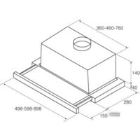 Кухонная вытяжка Jetair Aurora LX/GRX/F/50 (PRF0093612)