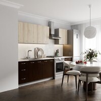 Готовая кухня Кортекс-мебель Корнелия Лира 2.2 (дуб сонома/венге/королевский опал)