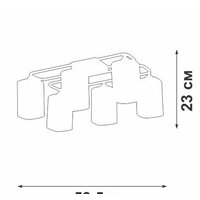 Люстра средней высоты Vitaluce V3092-1/6PL