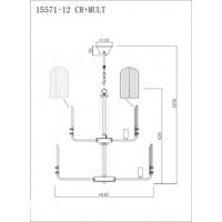 Подвесная люстра iLamp Dolce 15571-12 CR+MULT