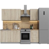 Готовая кухня Кортекс-мебель Корнелия Лира 1.7 (дуб сонома/дуб бунратти)