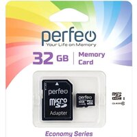 Карта памяти Perfeo microSDHC PF32GMCSH10AES 32GB (с адаптером)