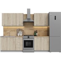 Готовая кухня Кортекс-мебель Корнелия Лира 2.0 (дуб сонома/дуб бунратти)