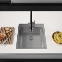 Кухонная мойка ARFEKA Eco AR 500*500 Satin Decor Millet Grains