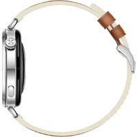 Умные часы Huawei Watch GT 6 41 мм (серебристый, с коричневым кожаным ремешком, международная версия)