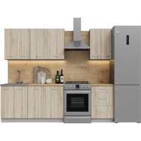 Готовая кухня Кортекс-мебель Корнелия Лира 1.9 (дуб сонома/дуб бунратти)