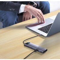 Док-станция Baseus Metal Gleam Series 12-in-1 Multifunctional Type-C Hub Docking Station WKWG020213
