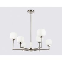 Подвесная люстра Ambrella light LH53001/6 SN/FR (сатин никель/белый матовый)