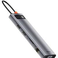 Док-станция Baseus Metal Gleam Series 11-in-1 Multifunctional HUB Type-C Hub Docking Station CAHUB-CT0G