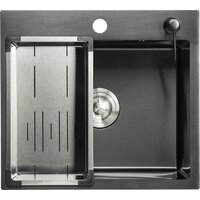 Кухонная мойка Saniteco 5045 PVD (с сифоном, дозатором и коландером)
