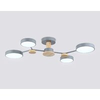 Припотолочная люстра Ambrella light FL4859/4 GR/WD (серый/дерево)