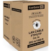 Кабель ExeGate UTP4-C5e-CU-S24-IN-PVC-GY-305-FLUKE UTP