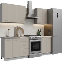 Готовая кухня Кортекс-мебель Корнелия Лира 1.6 (капучино/королевский опал)