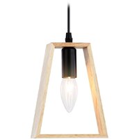 Подвесная люстра Ambrella light Traditional TR80497 BK/LW (черный/светлое дерево)