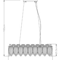 Подвесная люстра Arte Lamp Evie A4152SP-8SG